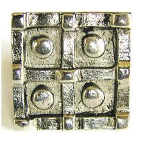 Emenee OR376-ABB Premier Collection 4 Button Square 1-1/4 inch in Antique Bright Brass Squares Series
